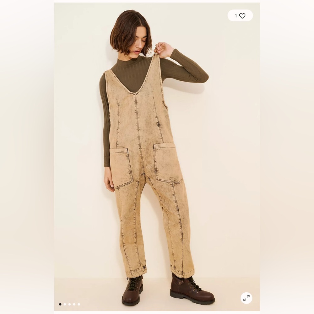 Free People Tan Jumpsuit